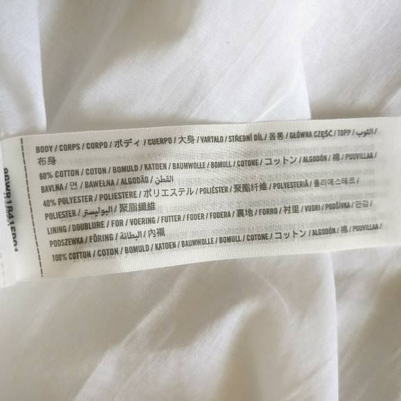 NWT Abercrombie & Fitch White Poplin Ruffle Strap Smocked Midi Dress Size XS - Picture 15 of 16